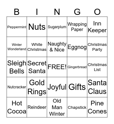 Christmas Bingo Card