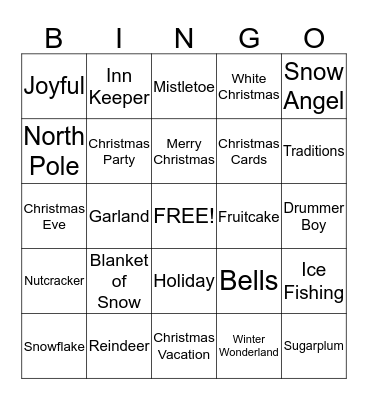 Christmas Bingo Card