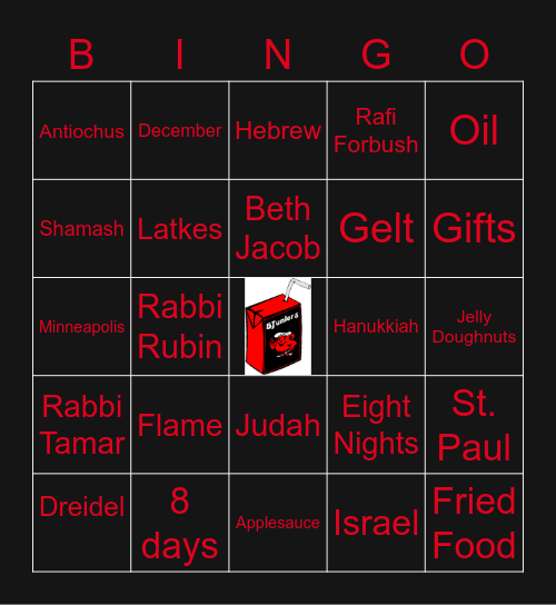 Bjuniors Bingo 2020 Bingo Card