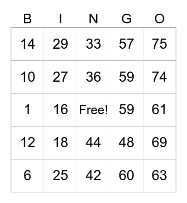 Jolirosan Camacho Bingo Card