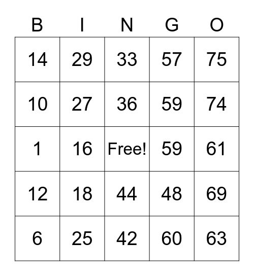 Jolirosan Camacho Bingo Card