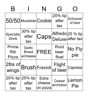 Hideaway Bingo Card