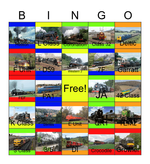 Railroad Museums around the World Bingo Card