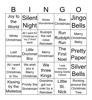 Holiday Bingo Card