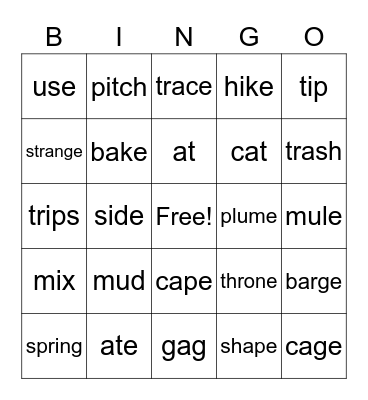 2nd grade spelling review Sept-Dec 2020 Bingo Card