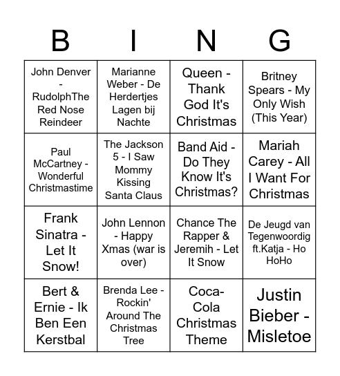 Merry Quizmas Kerstbingo SMALL Bingo Card