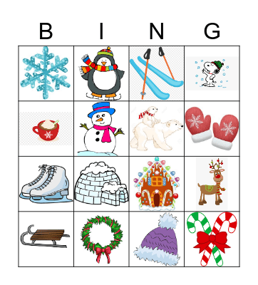 Winter Bingo Card