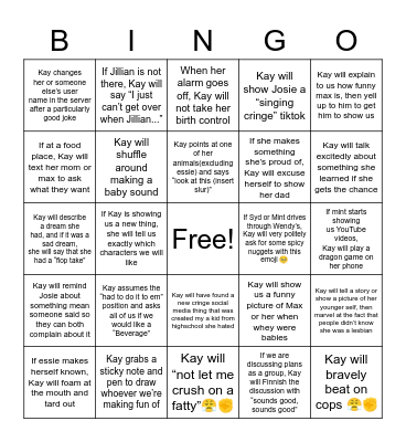 Kay Bingo Card