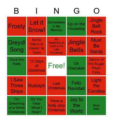 Winter Celebration! Bingo Card
