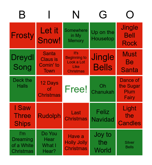 Winter Celebration! Bingo Card