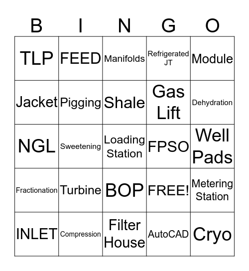 FCE Holiday Party Bingo Card