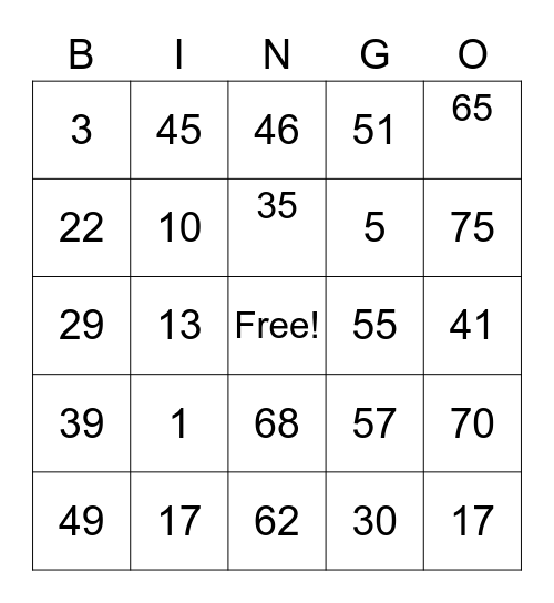 BAYLOSIS EVA DARREN Bingo Card