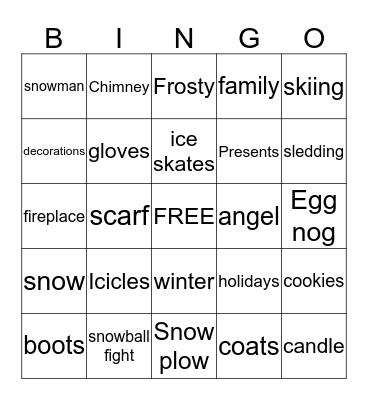 Winter Bingo! Bingo Card