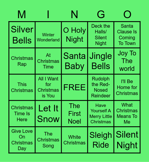 A Soulful Christmas! Bingo Card