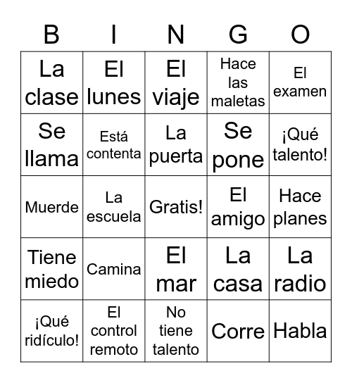 Gabi Review Ep. 9-11 Bingo Card