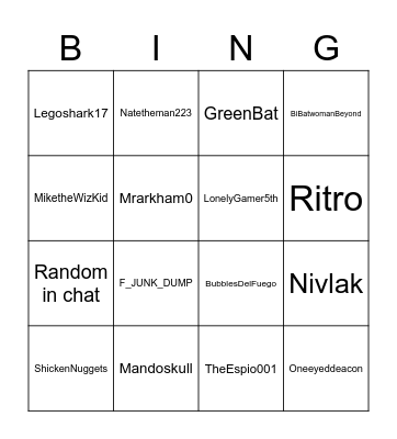 I Hate Deacon Bingo Card