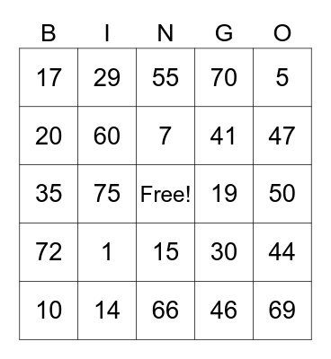 Lorna Lozano Bingo Card