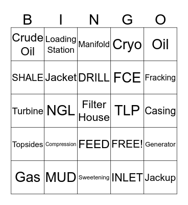 FCE Holiday Party Bingo Card
