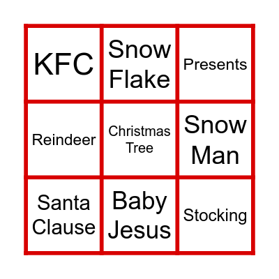 Christmas Bingo! Bingo Card