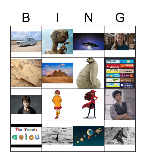 Mysterious world Bingo Card