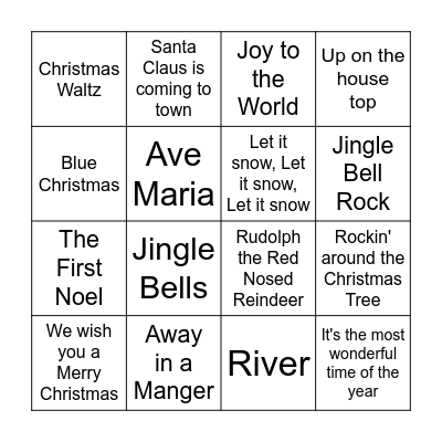Merry Christmas Bingo Card