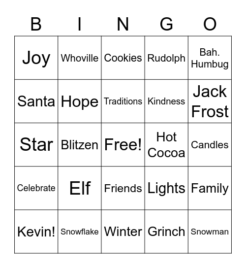 AJS BINGO Card