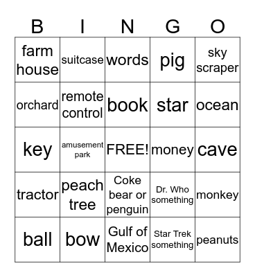 Christmas Trip #5 Bingo Card