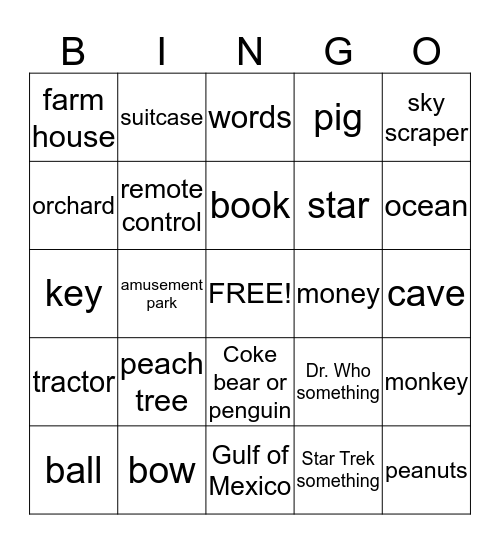 Christmas Trip #5 Bingo Card