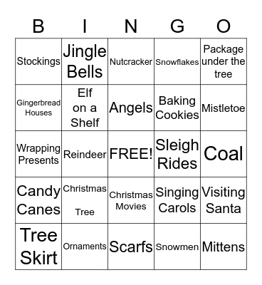 Christmas  Bingo Card