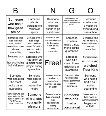 Berlin PE Team Bingo Card