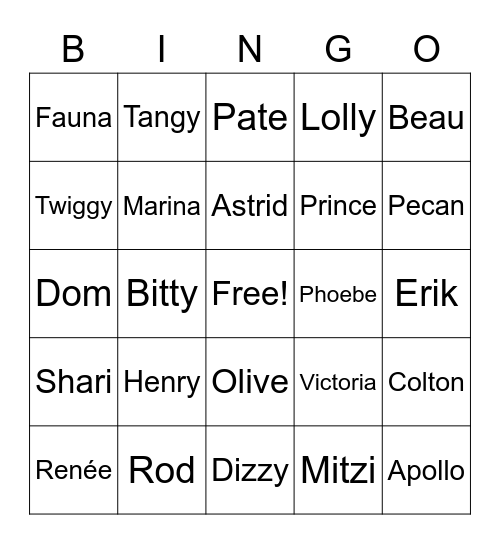 snailsmails' ringo card!! Bingo Card