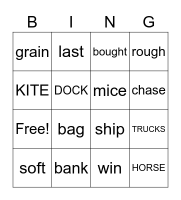 Segmenting  "Sounds"  in Words BINGO Card