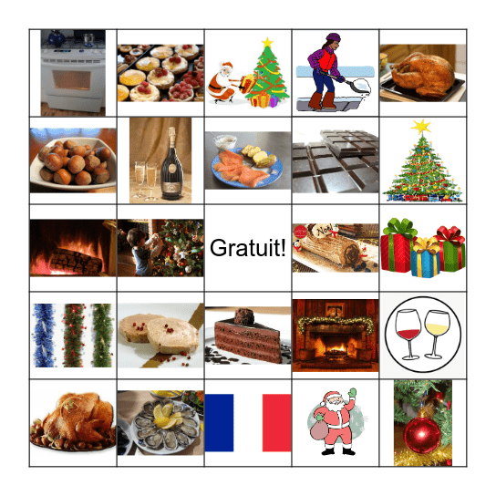 Noël en France Bingo Card