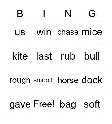 Segmenting  "Sounds"  in Words BINGO Card