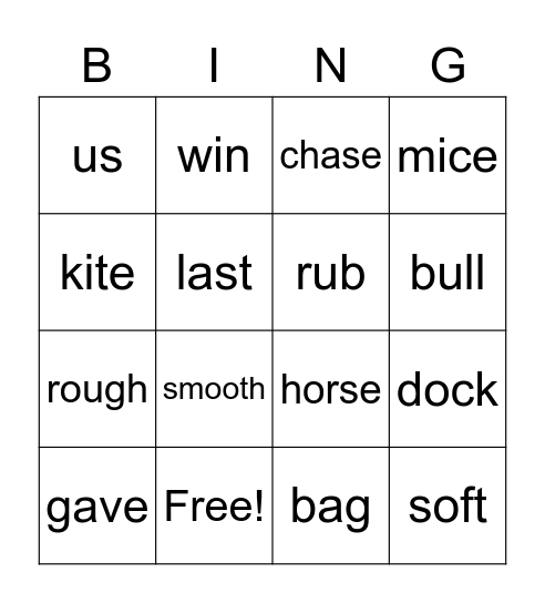 Segmenting  "Sounds"  in Words BINGO Card