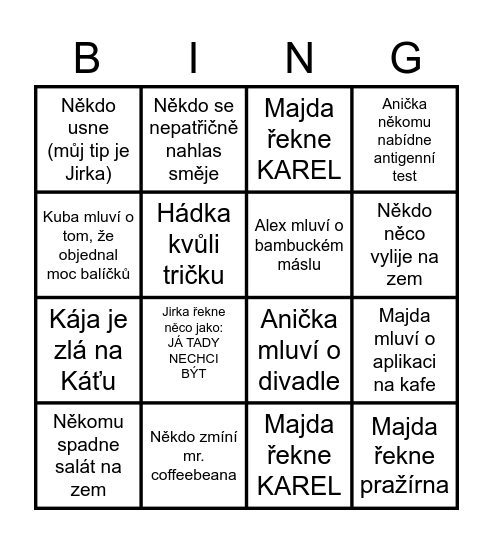 KYJOSEK Bingo Card