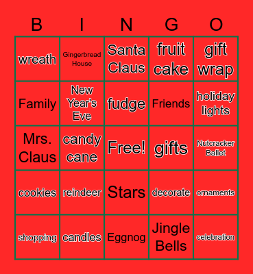 Holiday Party Bingo! Bingo Card