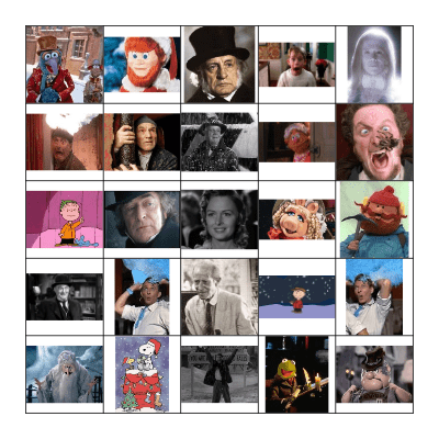 Find the Christmas Characters! Bingo Card