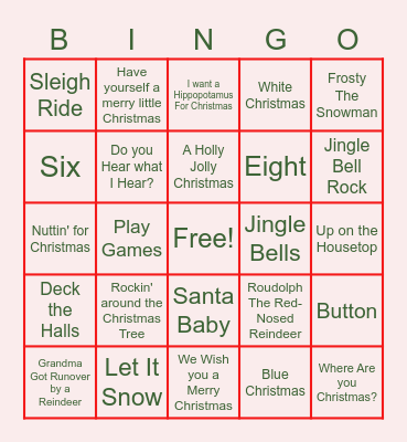 Christmas BINGO Card