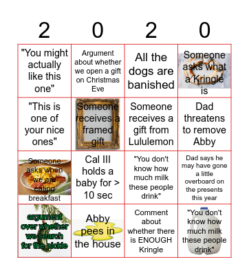 Leipold Family Bingo Card