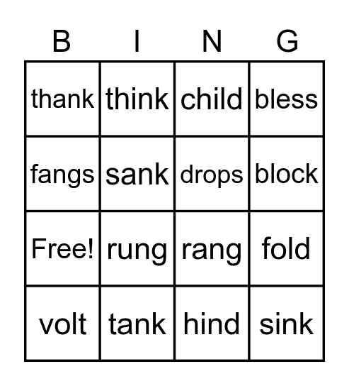 Step 2 Review Bingo Card