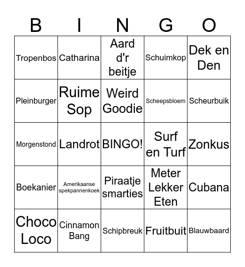 BINGOOOOOO Bingo Card