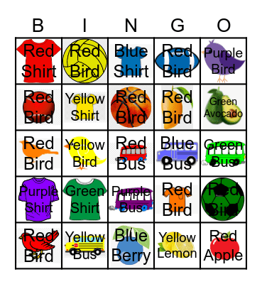 Color Bingo Card