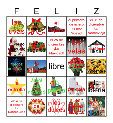 La Navidad Bingo Card