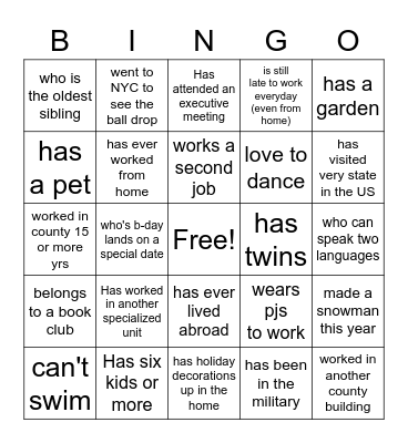 Bingo Card