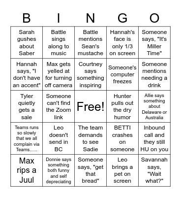 TBR Bingo Card