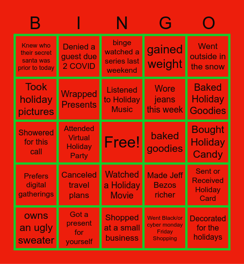 Digital StrategyTeam Bingo Card