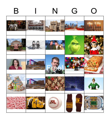 PEDS Holiday Bingo Card