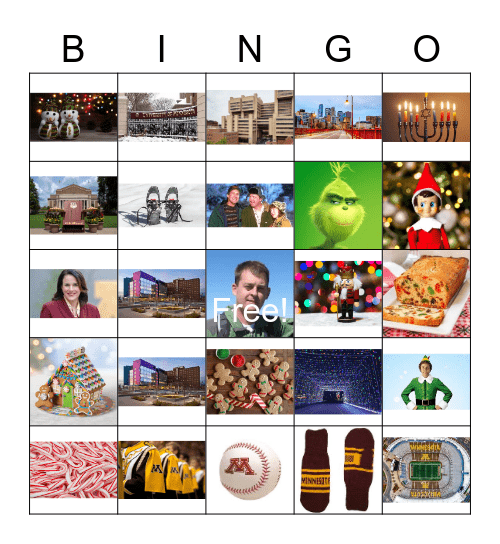 PEDS Holiday Bingo Card