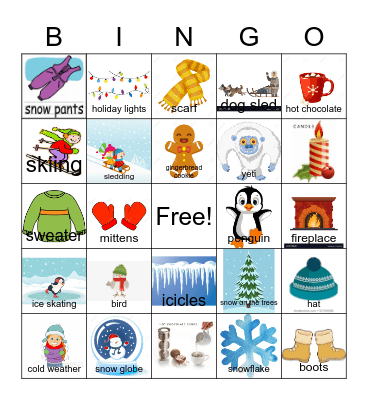 Winter Wonderland Bingo! Bingo Card